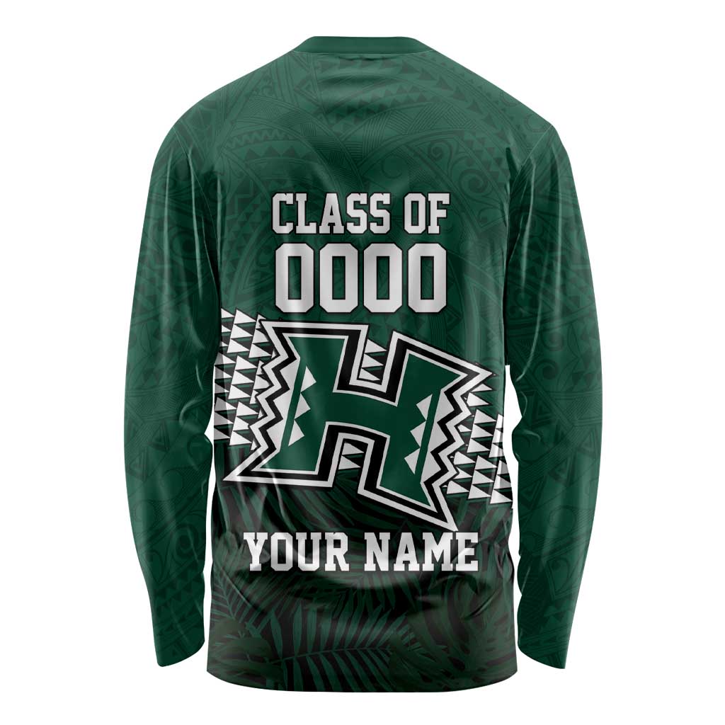 Hawaii Rainbow Warriors Alumni Custom Long Sleeve Shirt Kanaka Arrows Tropical Vibes LT7 - Polynesian Pride