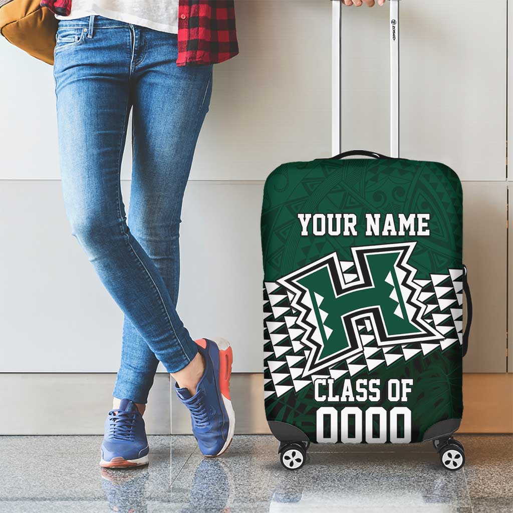 Hawaii Rainbow Warriors Alumni Custom Luggage Cover Kanaka Arrows Tropical Vibes LT7 - Polynesian Pride