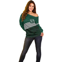 Hawaii Rainbow Warriors Alumni Custom Off Shoulder Sweater Kanaka Arrows Tropical Vibes LT7 - Polynesian Pride