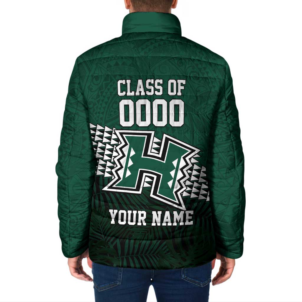 Hawaii Rainbow Warriors Alumni Custom Padded Jacket Kanaka Arrows Tropical Vibes LT7 - Polynesian Pride