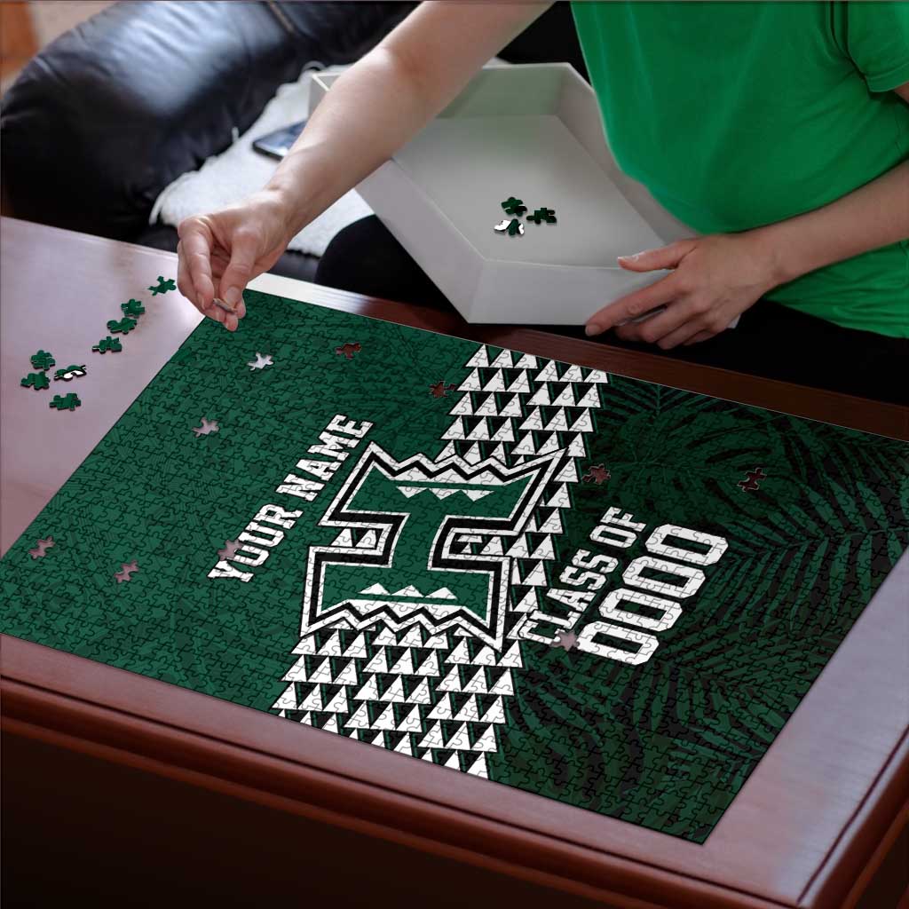 Hawaii Rainbow Warriors Alumni Custom Puzzle Kanaka Arrows Tropical Vibes LT7 - Polynesian Pride