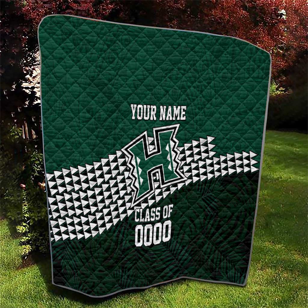 Hawaii Rainbow Warriors Alumni Custom Quilt Kanaka Arrows Tropical Vibes