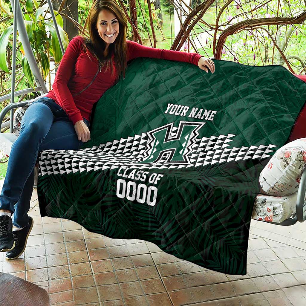 Hawaii Rainbow Warriors Alumni Custom Quilt Kanaka Arrows Tropical Vibes