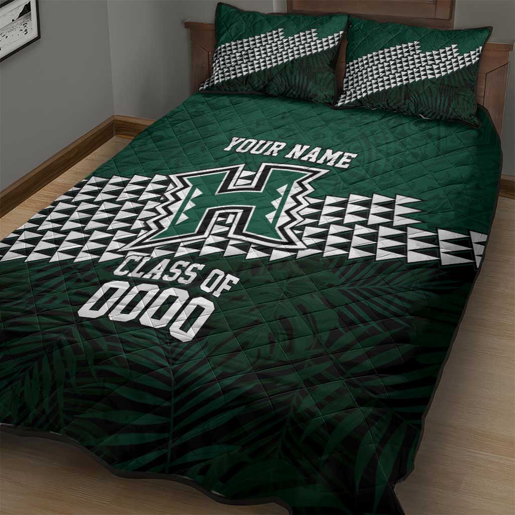 Hawaii Rainbow Warriors Alumni Custom Quilt Bed Set Kanaka Arrows Tropical Vibes LT7 - Polynesian Pride