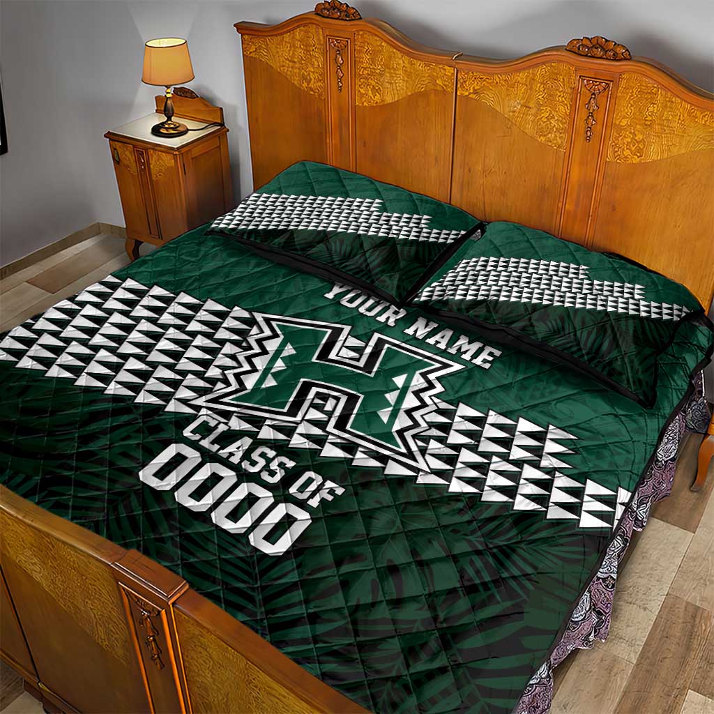 Hawaii Rainbow Warriors Alumni Custom Quilt Bed Set Kanaka Arrows Tropical Vibes LT7 - Polynesian Pride
