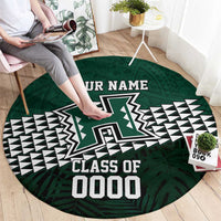 Hawaii Rainbow Warriors Alumni Custom Round Carpet Kanaka Arrows Tropical Vibes LT7 - Polynesian Pride