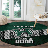 Hawaii Rainbow Warriors Alumni Custom Round Carpet Kanaka Arrows Tropical Vibes LT7 - Polynesian Pride