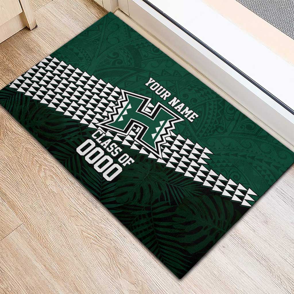 Hawaii Rainbow Warriors Alumni Custom Rubber Doormat Kanaka Arrows Tropical Vibes LT7 - Polynesian Pride