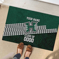 Hawaii Rainbow Warriors Alumni Custom Rubber Doormat Kanaka Arrows Tropical Vibes LT7 - Polynesian Pride