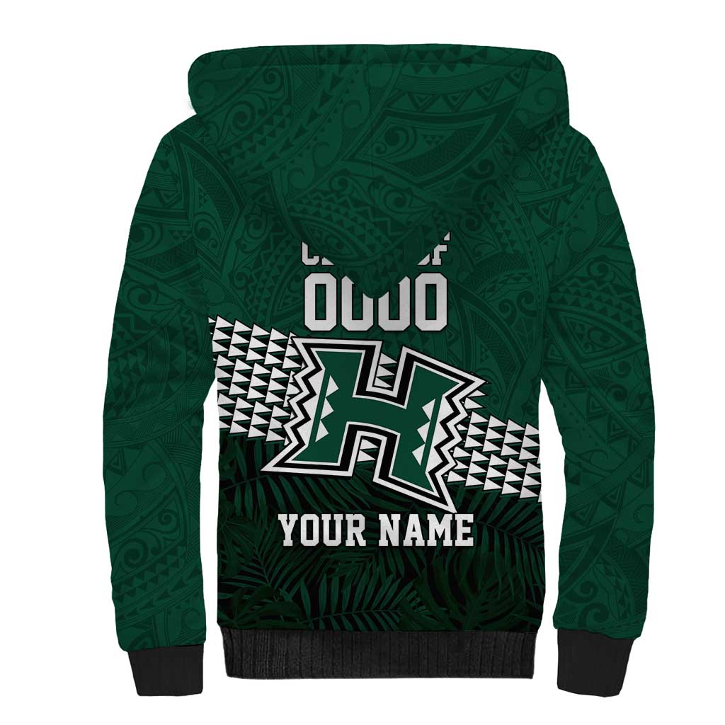 Hawaii Rainbow Warriors Alumni Custom Sherpa Hoodie Kanaka Arrows Tropical Vibes LT7 - Polynesian Pride