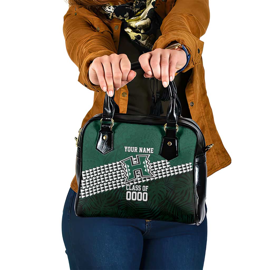 Hawaii Rainbow Warriors Alumni Custom Shoulder Handbag Kanaka Arrows Tropical Vibes LT7 One Size Green - Polynesian Pride
