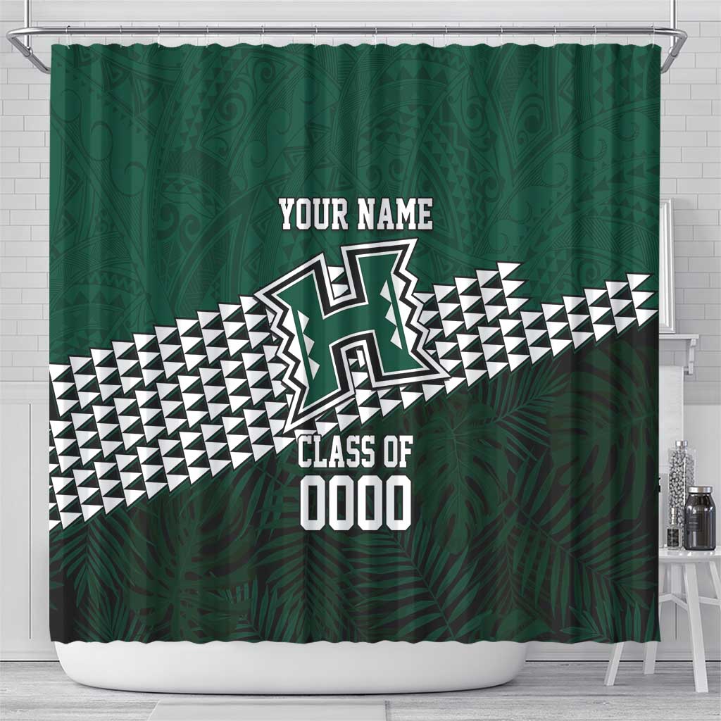 Hawaii Rainbow Warriors Alumni Custom Shower Curtain Kanaka Arrows Tropical Vibes LT7 - Polynesian Pride