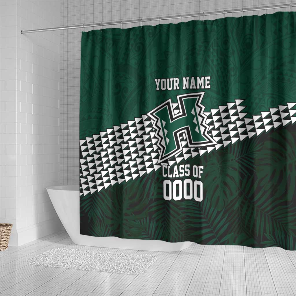 Hawaii Rainbow Warriors Alumni Custom Shower Curtain Kanaka Arrows Tropical Vibes LT7 - Polynesian Pride