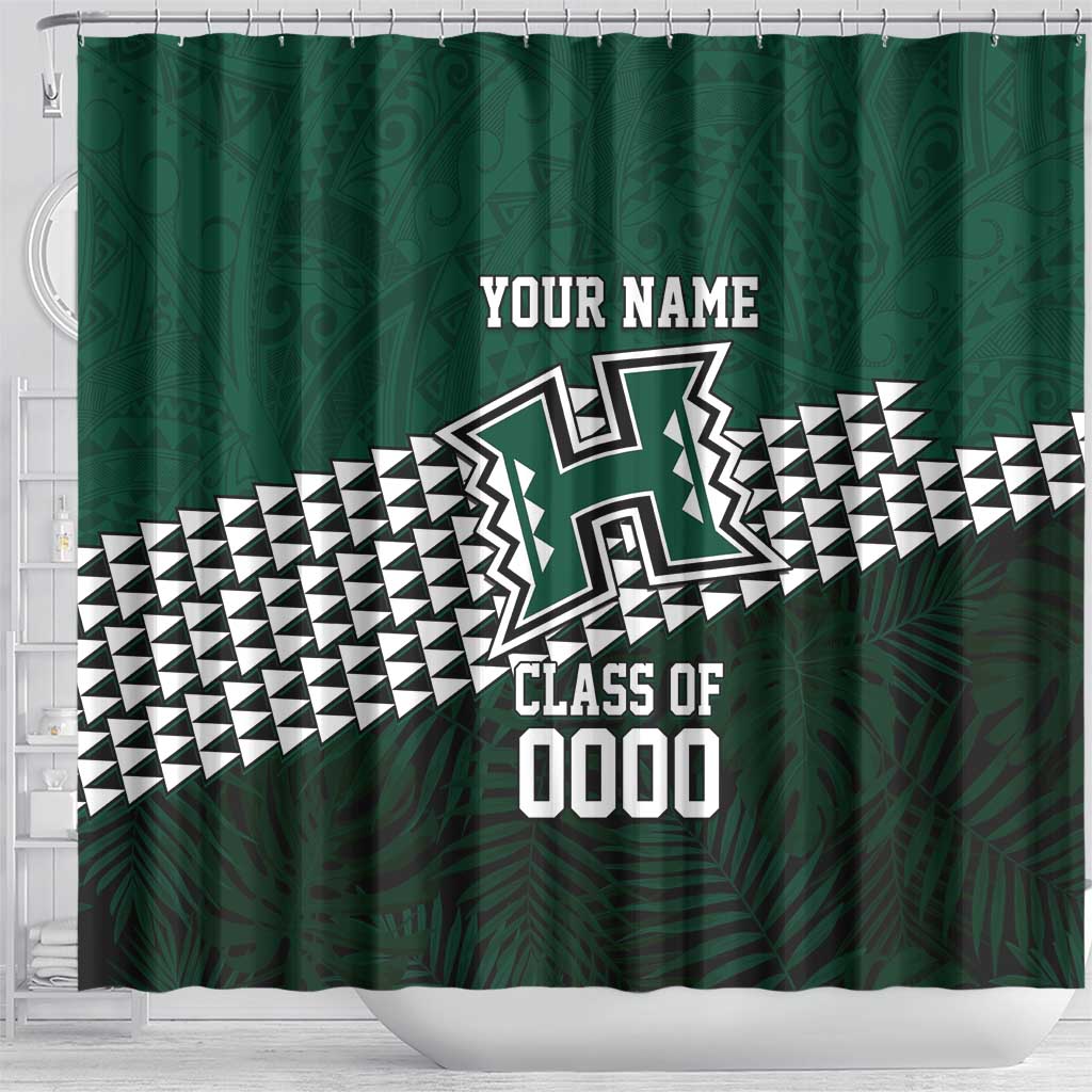 Hawaii Rainbow Warriors Alumni Custom Shower Curtain Kanaka Arrows Tropical Vibes LT7 - Polynesian Pride