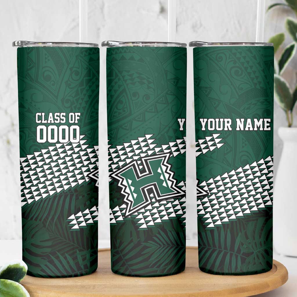 Hawaii Rainbow Warriors Alumni Custom Skinny Tumbler Kanaka Arrows Tropical Vibes LT7 - Polynesian Pride