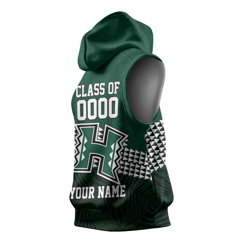 Hawaii Rainbow Warriors Alumni Custom Sleeveless Hoodie Kanaka Arrows Tropical Vibes LT7 - Polynesian Pride