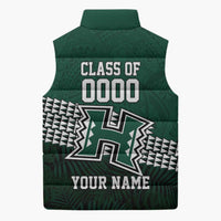 Hawaii Rainbow Warriors Alumni Custom Sleeveless Puffer Jacket Kanaka Arrows Tropical Vibes LT7 - Polynesian Pride