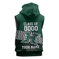 Hawaii Rainbow Warriors Alumni Custom Sleeveless Zip Hoodie Kanaka Arrows Tropical Vibes LT7 - Polynesian Pride
