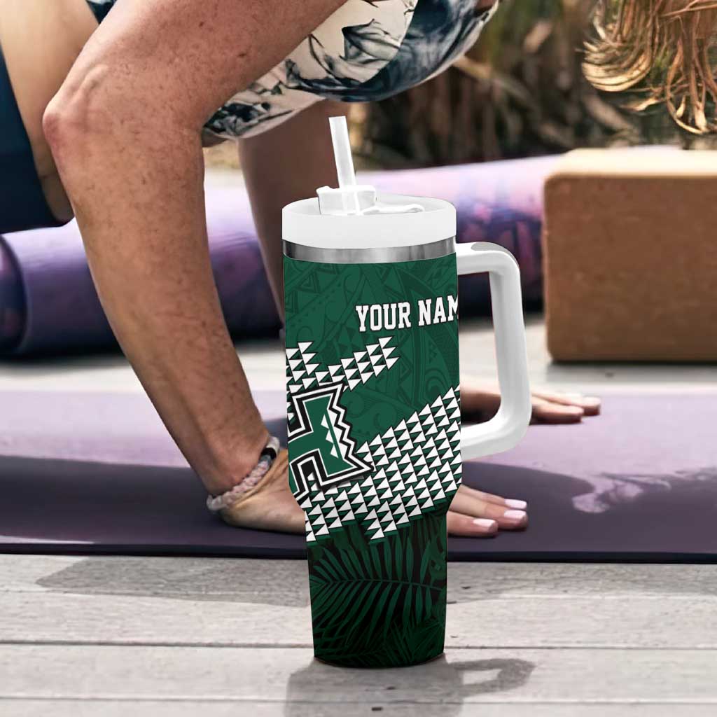 Hawaii Rainbow Warriors Alumni Custom Tumbler With Handle Kanaka Arrows Tropical Vibes LT7 - Polynesian Pride