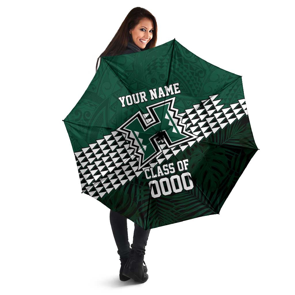 Hawaii Rainbow Warriors Alumni Custom Umbrella Kanaka Arrows Tropical Vibes LT7 - Polynesian Pride