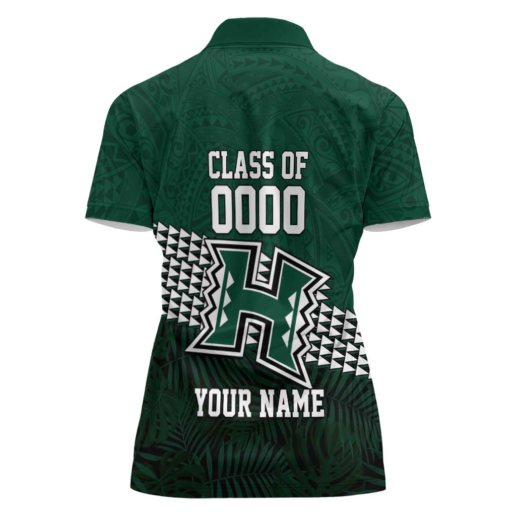 Hawaii Rainbow Warriors Alumni Custom Women Polo Shirt Kanaka Arrows Tropical Vibes LT7 - Polynesian Pride