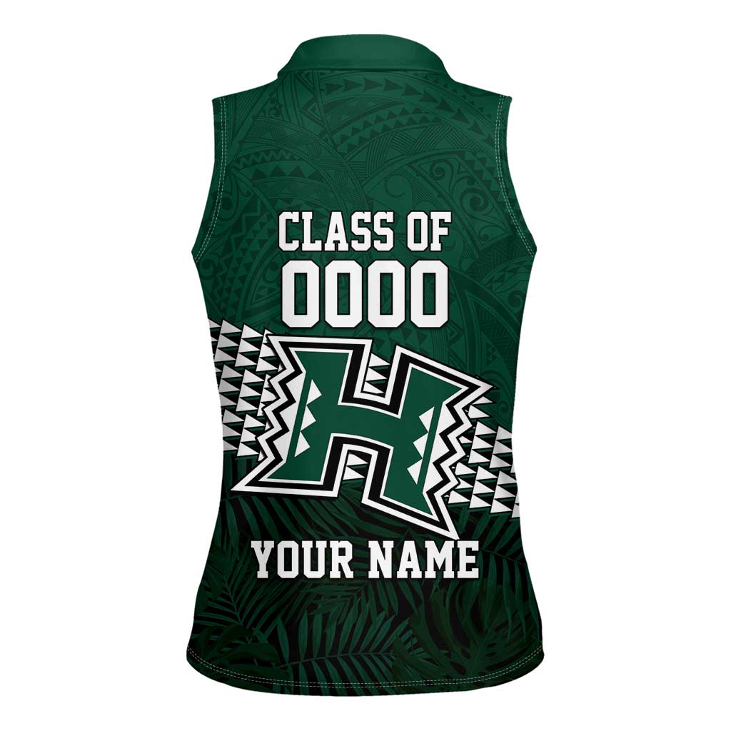 Hawaii Rainbow Warriors Alumni Custom Women Sleeveless Polo Shirt Kanaka Arrows Tropical Vibes LT7 - Polynesian Pride