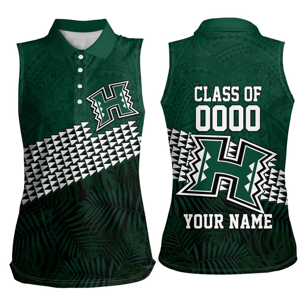 Hawaii Rainbow Warriors Alumni Custom Women Sleeveless Polo Shirt Kanaka Arrows Tropical Vibes LT7 - Polynesian Pride