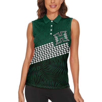 Hawaii Rainbow Warriors Alumni Custom Women Sleeveless Polo Shirt Kanaka Arrows Tropical Vibes LT7 - Polynesian Pride