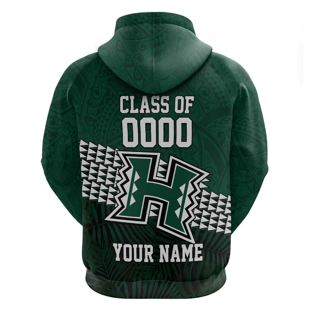 Hawaii Rainbow Warriors Alumni Custom Zip Hoodie Kanaka Arrows Tropical Vibes LT7 - Polynesian Pride
