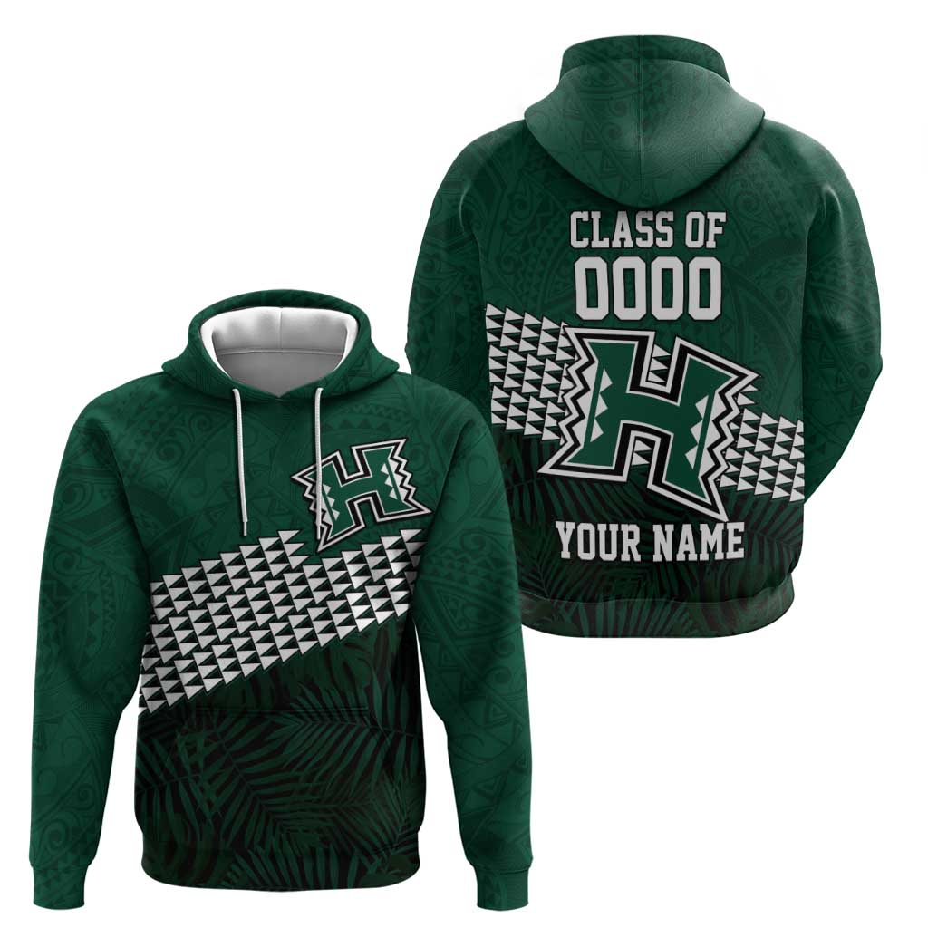 Hawaii Rainbow Warriors Alumni Custom Zip Hoodie Kanaka Arrows Tropical Vibes LT7 - Polynesian Pride