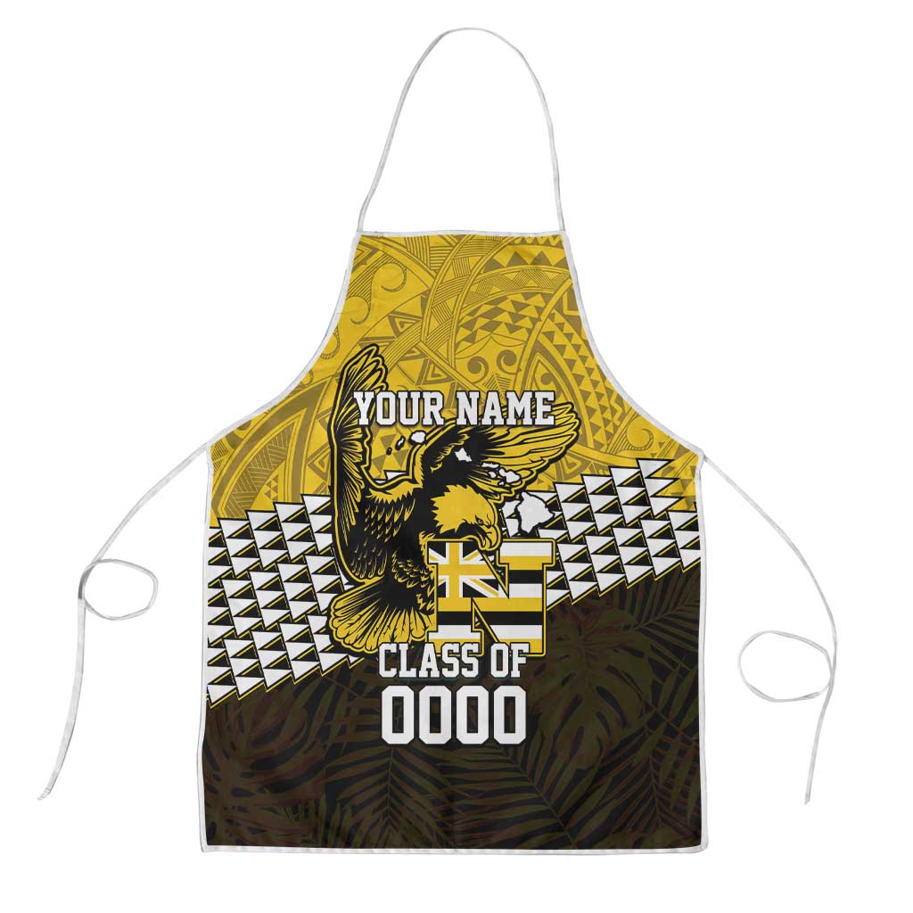 Hawaii Nanakuli High Alumni Custom Apron Kanaka Arrows Tropical Vibes LT7 Yellow Black - Polynesian Pride