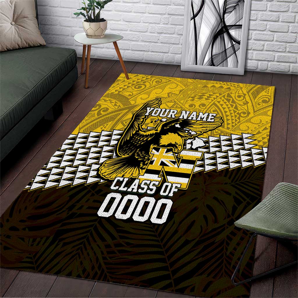 Hawaii Nanakuli High Alumni Custom Area Rug Kanaka Arrows Tropical Vibes