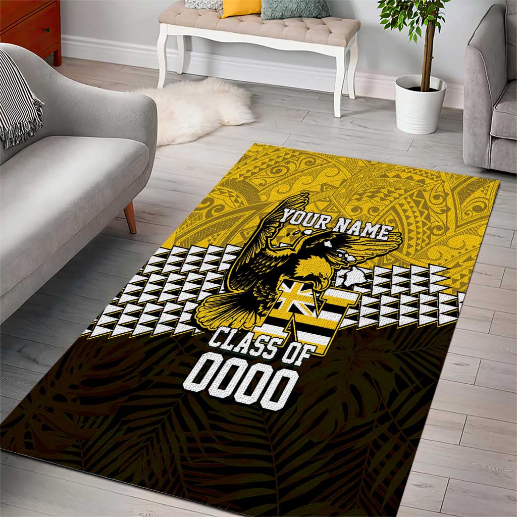 Hawaii Nanakuli High Alumni Custom Area Rug Kanaka Arrows Tropical Vibes