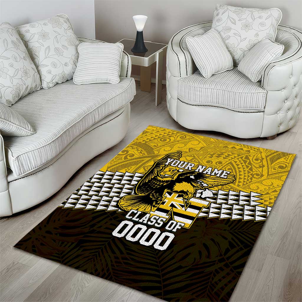 Hawaii Nanakuli High Alumni Custom Area Rug Kanaka Arrows Tropical Vibes