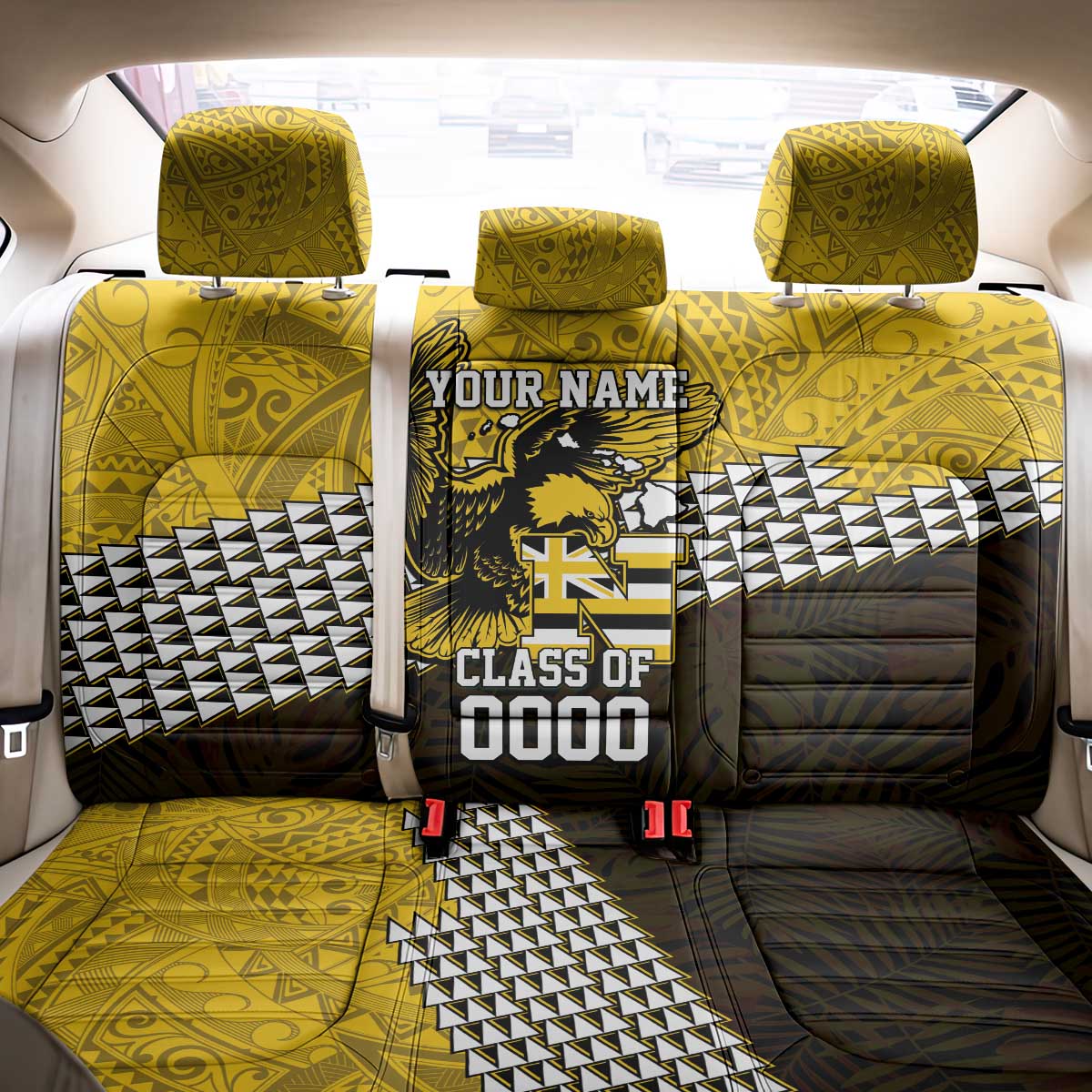 Hawaii Nanakuli High Alumni Custom Back Car Seat Cover Kanaka Arrows Tropical Vibes LT7 - Polynesian Pride