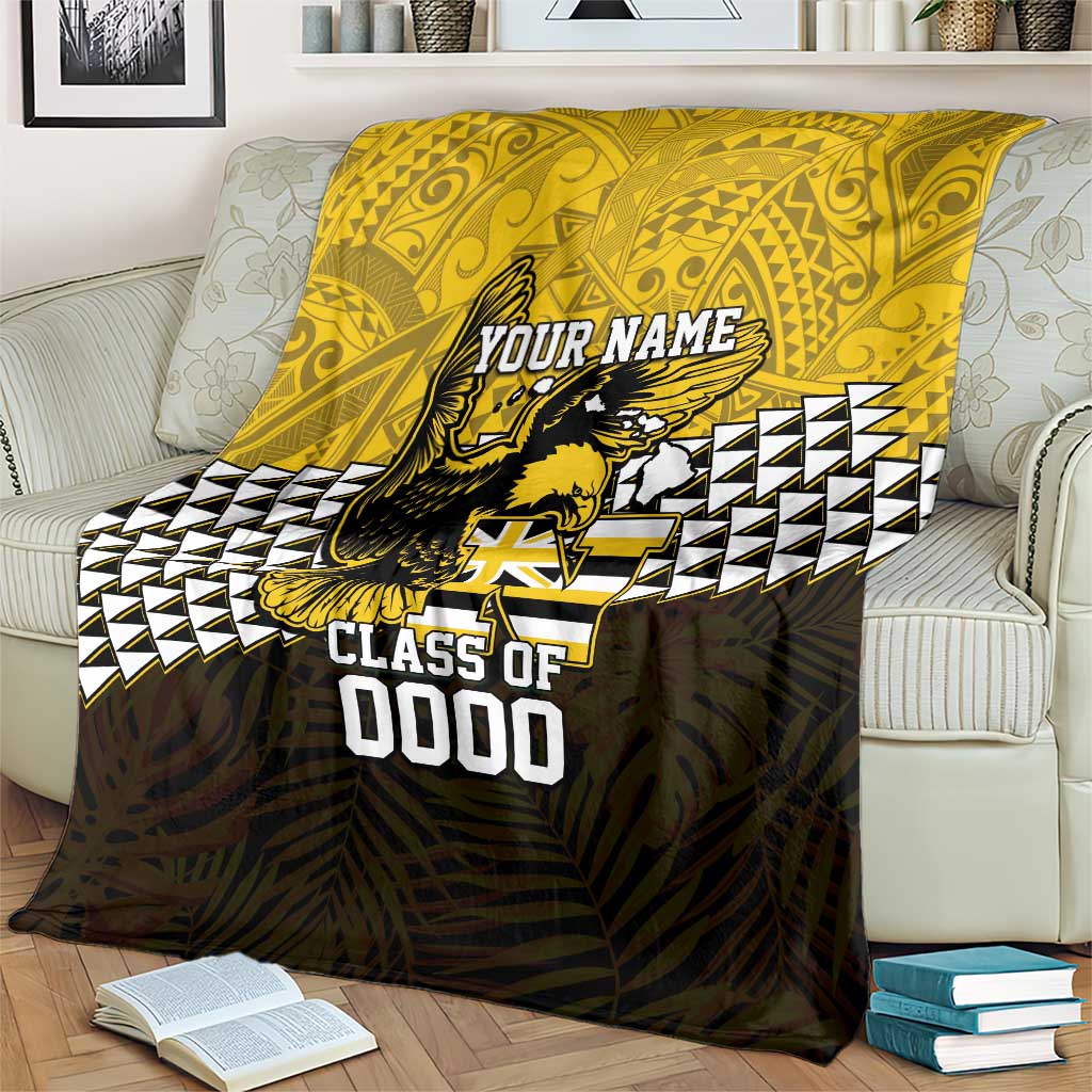 Hawaii Nanakuli High Alumni Custom Blanket Kanaka Arrows Tropical Vibes LT7 - Polynesian Pride