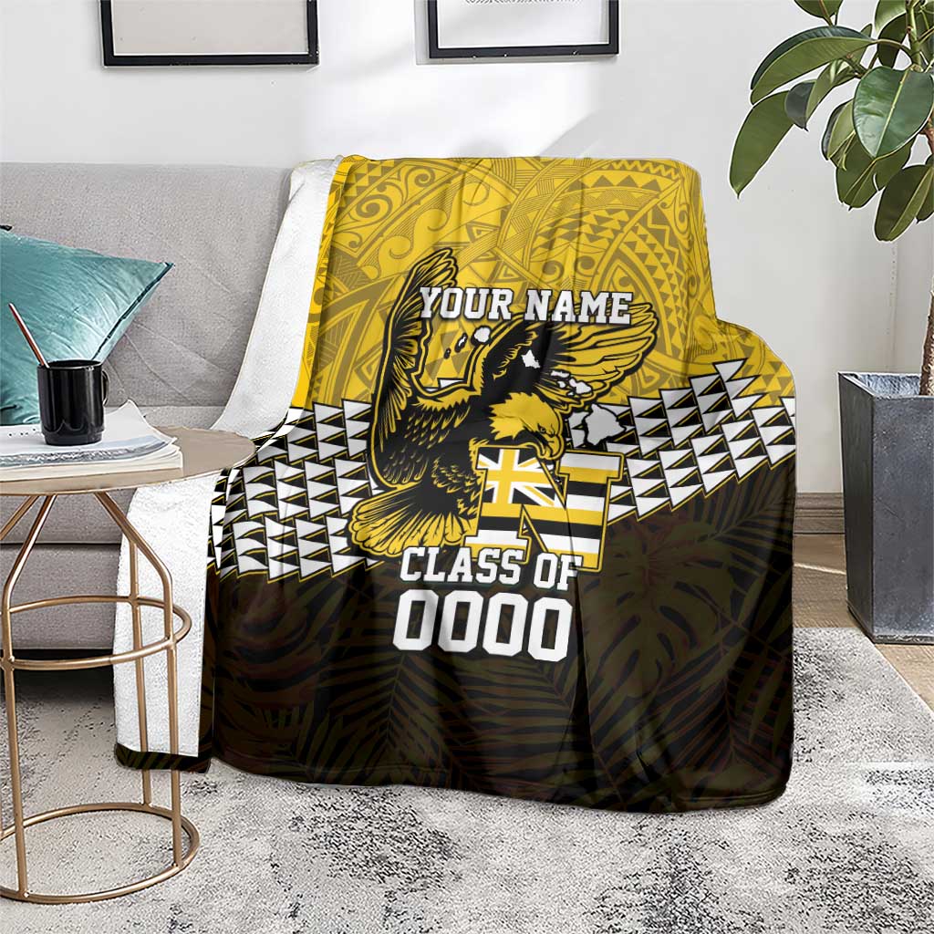 Hawaii Nanakuli High Alumni Custom Blanket Kanaka Arrows Tropical Vibes LT7 - Polynesian Pride