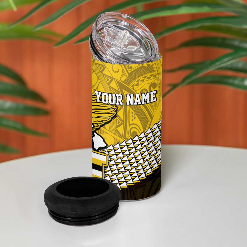 Hawaii Nanakuli High Alumni Custom 4 in 1 Can Cooler Tumbler Kanaka Arrows Tropical Vibes LT7 - Polynesian Pride