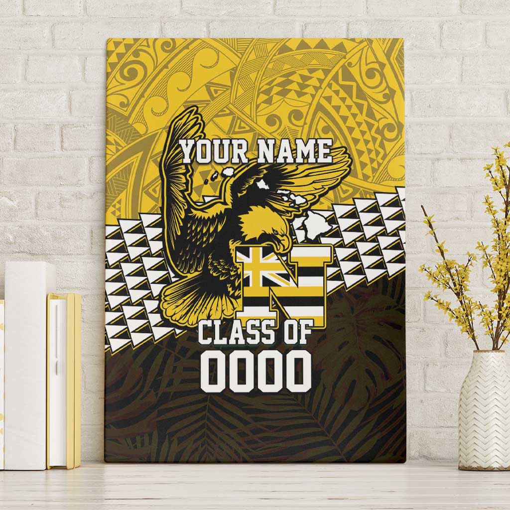 Hawaii Nanakuli High Alumni Custom Canvas Wall Art Kanaka Arrows Tropical Vibes LT7 Without Frame Yellow Black - Polynesian Pride
