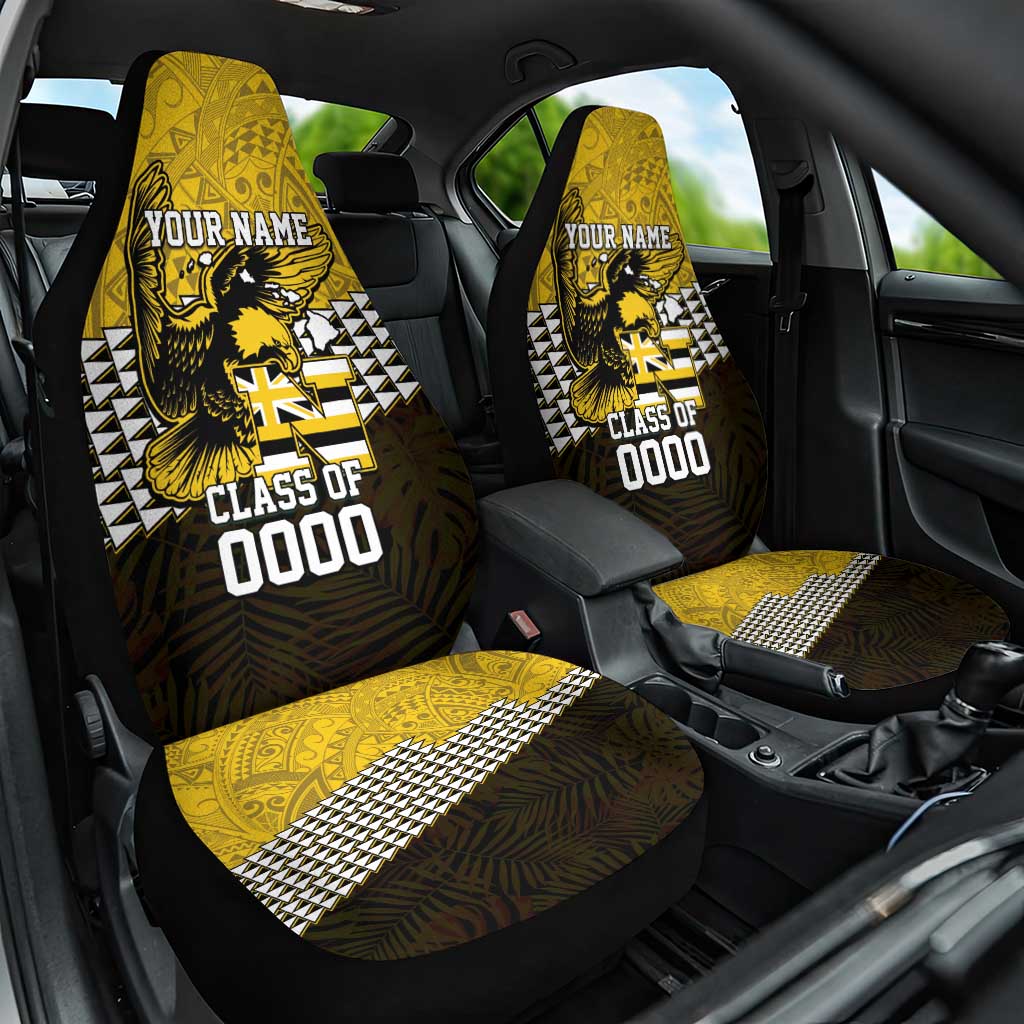 Hawaii Nanakuli High Alumni Custom Car Seat Cover Kanaka Arrows Tropical Vibes LT7 One Size Yellow Black - Polynesian Pride