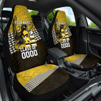 Hawaii Nanakuli High Alumni Custom Car Seat Cover Kanaka Arrows Tropical Vibes LT7 One Size Yellow Black - Polynesian Pride