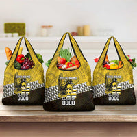 Hawaii Nanakuli High Alumni Custom Grocery Bag Kanaka Arrows Tropical Vibes LT7 3-pack One Size Yellow Black - Polynesian Pride
