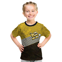Hawaii Nanakuli High Alumni Custom Kid T Shirt Kanaka Arrows Tropical Vibes LT7 Yellow Black - Polynesian Pride