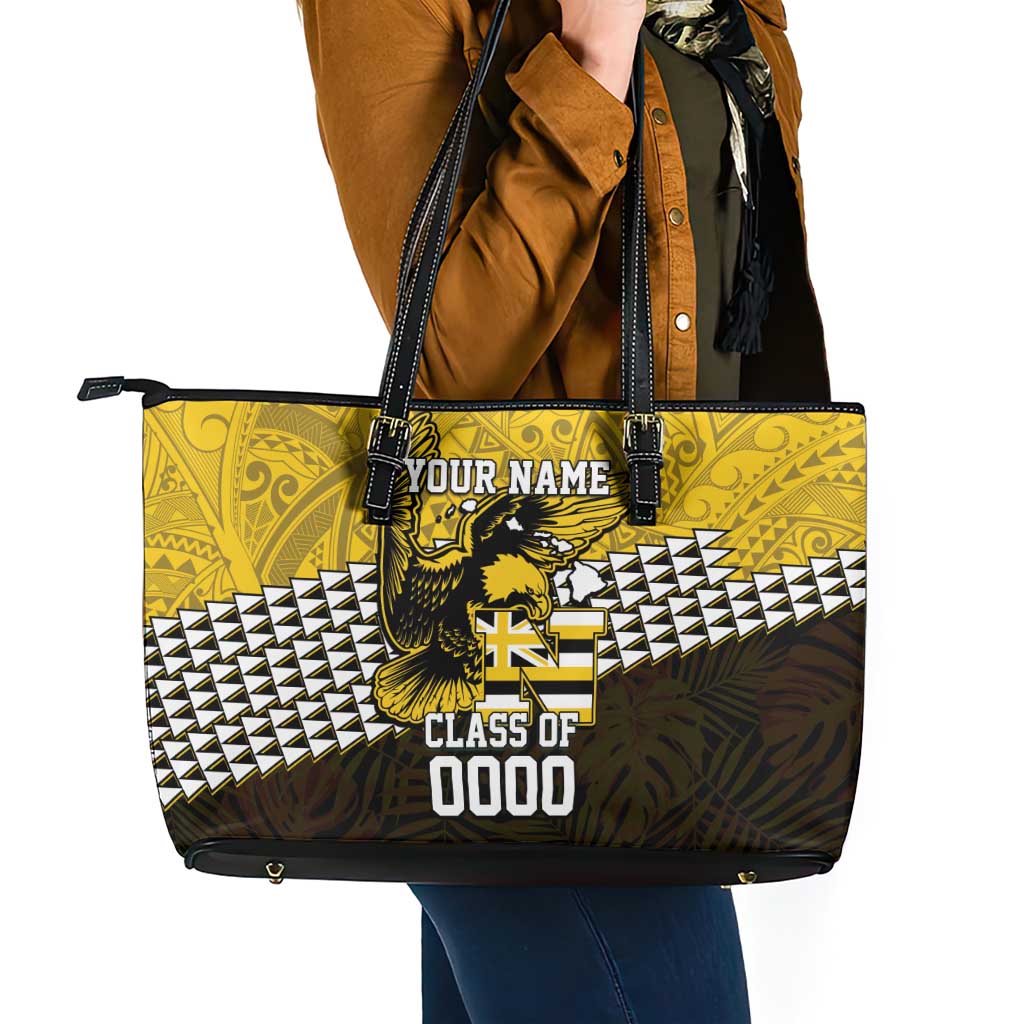 Hawaii Nanakuli High Alumni Custom Leather Tote Bag Kanaka Arrows Tropical Vibes LT7 - Polynesian Pride