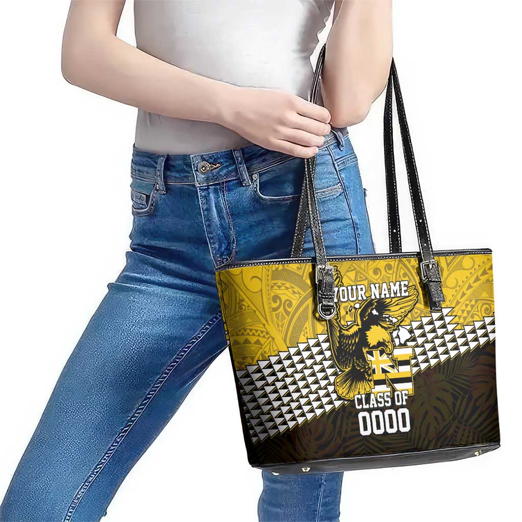 Hawaii Nanakuli High Alumni Custom Leather Tote Bag Kanaka Arrows Tropical Vibes LT7 - Polynesian Pride