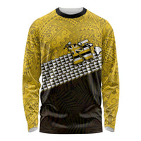 Hawaii Nanakuli High Alumni Custom Long Sleeve Shirt Kanaka Arrows Tropical Vibes LT7 Unisex Yellow Black - Polynesian Pride