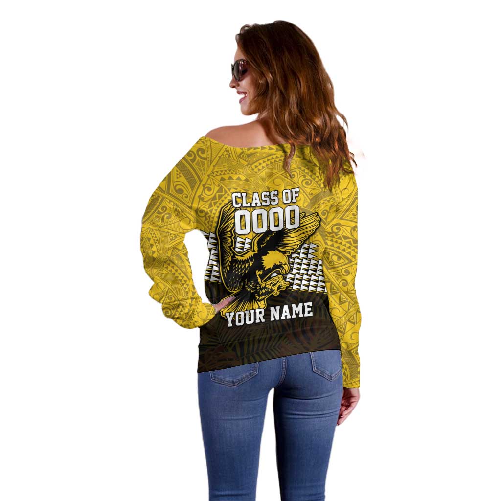 Hawaii Nanakuli High Alumni Custom Off Shoulder Sweater Kanaka Arrows Tropical Vibes LT7 - Polynesian Pride
