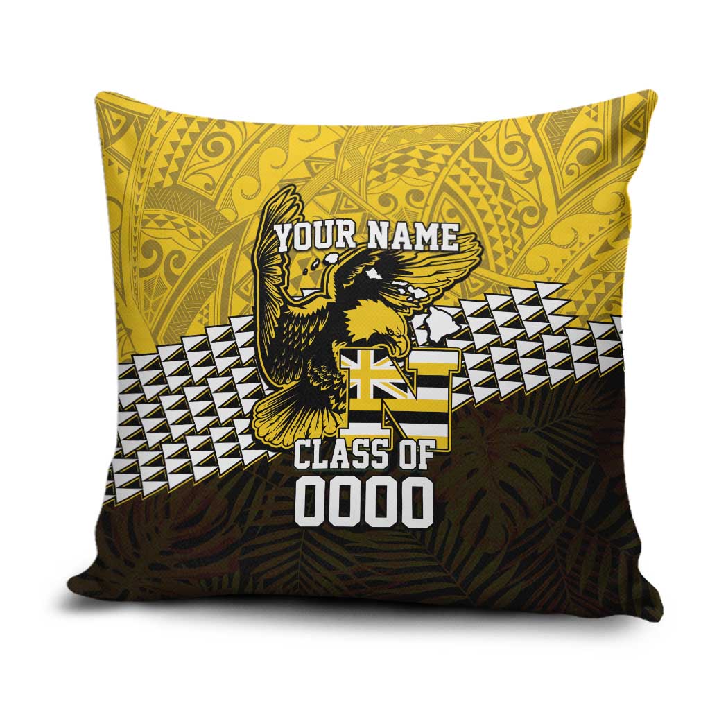 Hawaii Nanakuli High Alumni Custom Pillow Cover Kanaka Arrows Tropical Vibes LT7 Yellow Black - Polynesian Pride