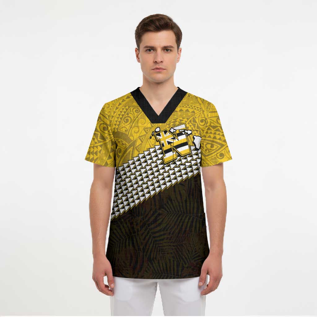 Hawaii Nanakuli High Alumni Custom Scrub Top Kanaka Arrows Tropical Vibes LT7 - Polynesian Pride