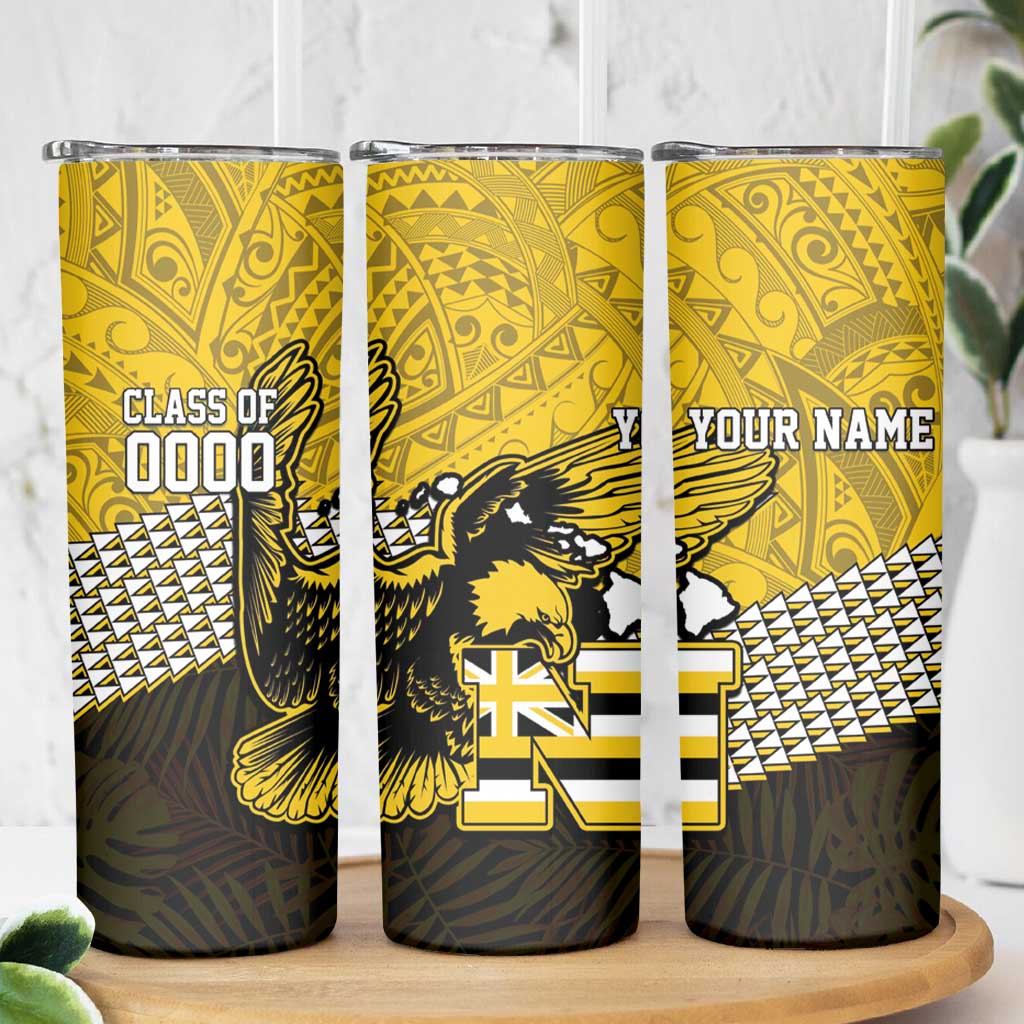 Hawaii Nanakuli High Alumni Custom Skinny Tumbler Kanaka Arrows Tropical Vibes LT7 - Polynesian Pride
